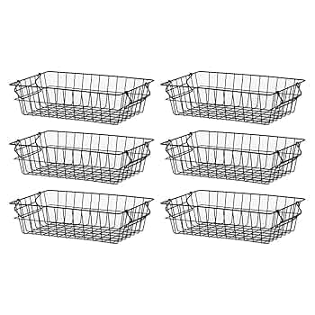 ブラック ワイヤーバスケット 2個セット アルファ 引っ掛け調整ワイヤーバスケットW270(ブラック) KD8